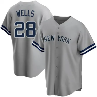 Gray Replica Austin Wells Men's New York Road Name Jersey