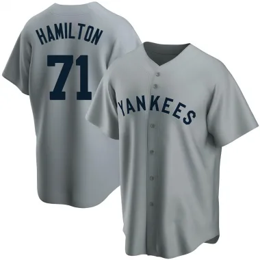 Gray Replica Ian Hamilton Men's New York Road Cooperstown Collection Jersey