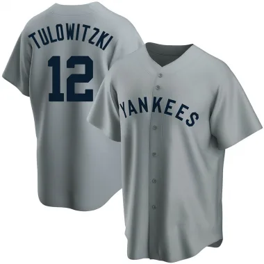 Gray Replica Troy Tulowitzki Youth New York Road Cooperstown Collection Jersey