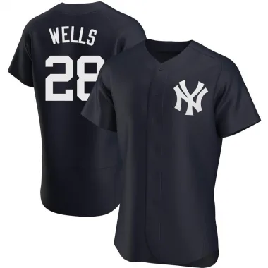 Navy Authentic Austin Wells Men's New York Alternate Jersey