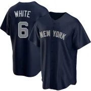 Navy Replica Roy White Youth New York Alternate Jersey