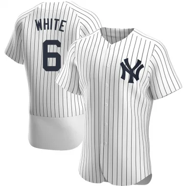 White Authentic Roy White Men's New York Home Jersey